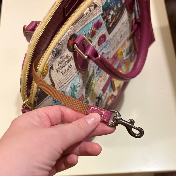Dooney & Bourke Purple and Cream Satchel - Picture 4 of 7